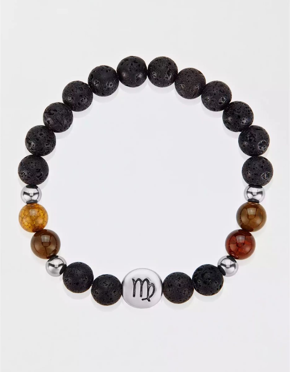 Bijoux American Eagle Zodiac Bead Bracelet Marron Foncé Homme | TYL-23346525